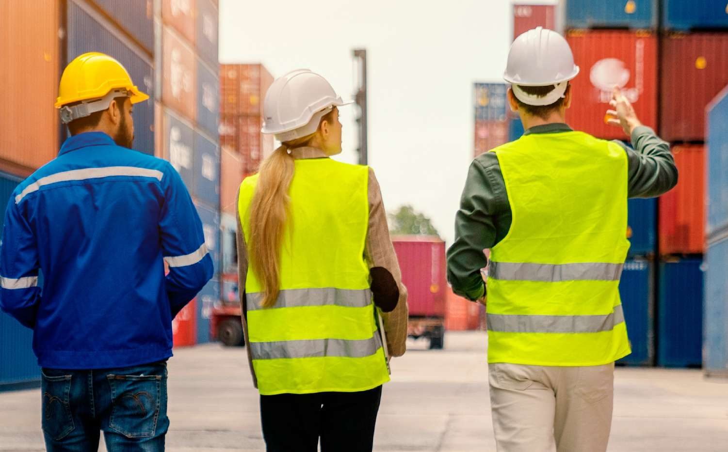 Logistics team on site