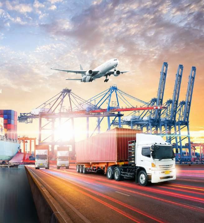 Logistics network illustration
